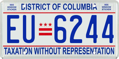 DC license plate EU6244