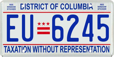 DC license plate EU6245