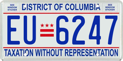 DC license plate EU6247