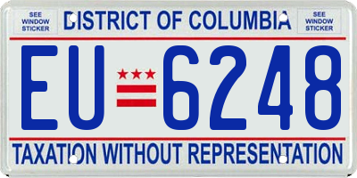 DC license plate EU6248