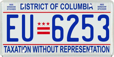 DC license plate EU6253