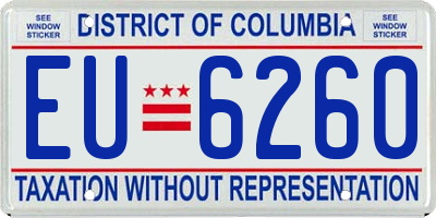 DC license plate EU6260