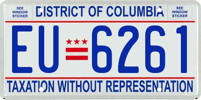 DC license plate EU6261
