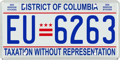 DC license plate EU6263