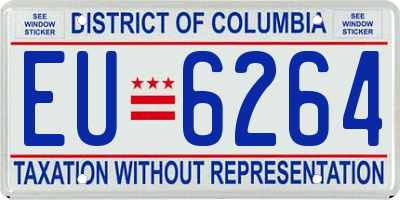 DC license plate EU6264