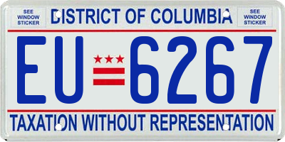 DC license plate EU6267