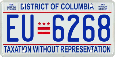 DC license plate EU6268