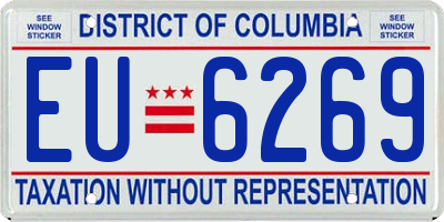 DC license plate EU6269