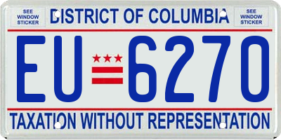 DC license plate EU6270