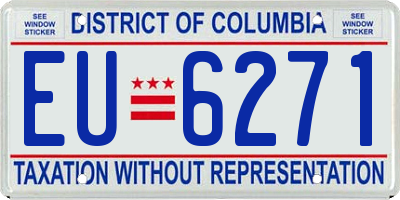 DC license plate EU6271