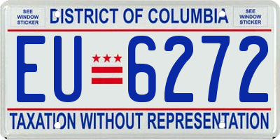 DC license plate EU6272