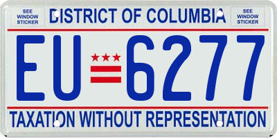 DC license plate EU6277