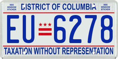 DC license plate EU6278