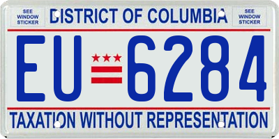 DC license plate EU6284