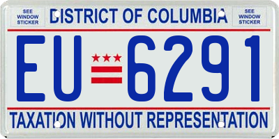 DC license plate EU6291