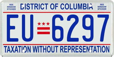 DC license plate EU6297
