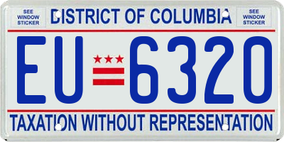 DC license plate EU6320