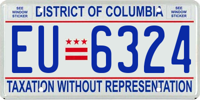 DC license plate EU6324