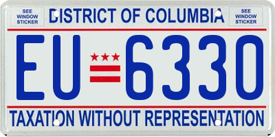 DC license plate EU6330