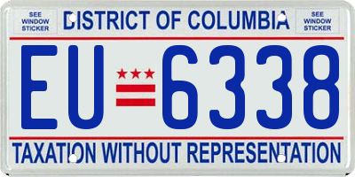 DC license plate EU6338