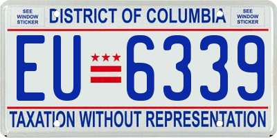 DC license plate EU6339