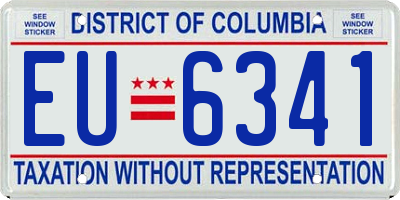 DC license plate EU6341