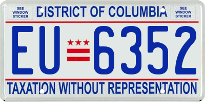 DC license plate EU6352