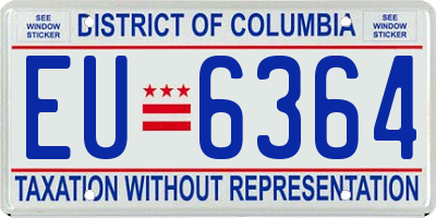 DC license plate EU6364