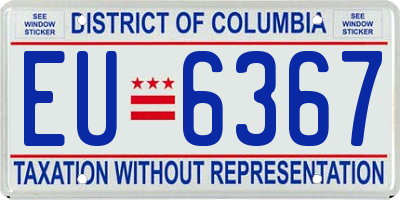DC license plate EU6367