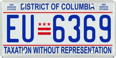DC license plate EU6369
