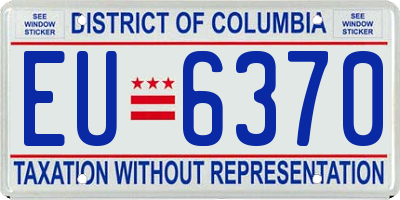 DC license plate EU6370