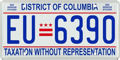 DC license plate EU6390