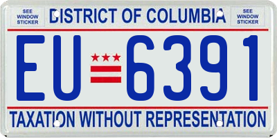 DC license plate EU6391