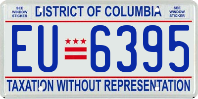 DC license plate EU6395