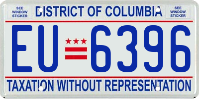 DC license plate EU6396