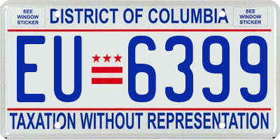 DC license plate EU6399