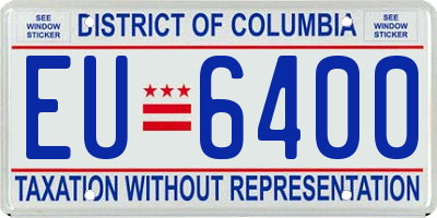 DC license plate EU6400