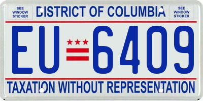 DC license plate EU6409