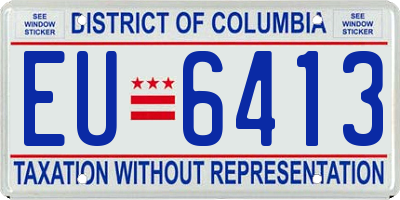 DC license plate EU6413