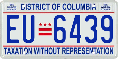 DC license plate EU6439