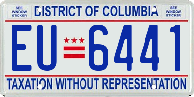 DC license plate EU6441