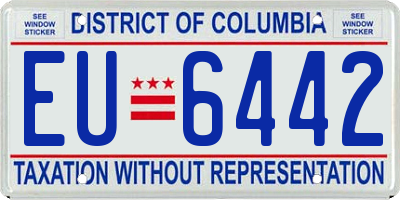 DC license plate EU6442