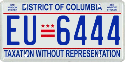 DC license plate EU6444