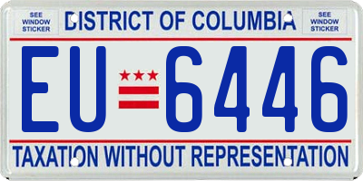 DC license plate EU6446