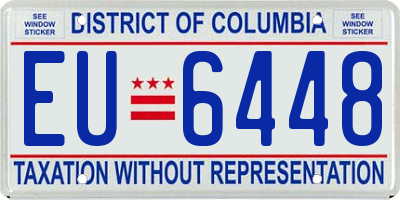 DC license plate EU6448