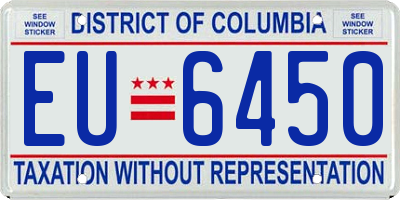 DC license plate EU6450