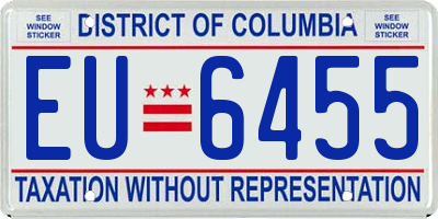 DC license plate EU6455
