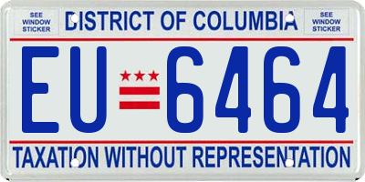 DC license plate EU6464