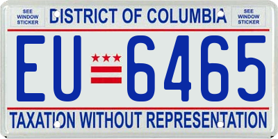 DC license plate EU6465