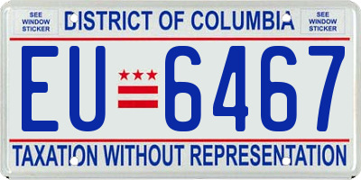 DC license plate EU6467